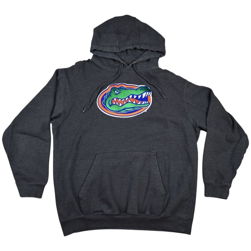 NCAA Florida Gators Hoodie Fits Medium Large Gray Heavyweight Football Athletic